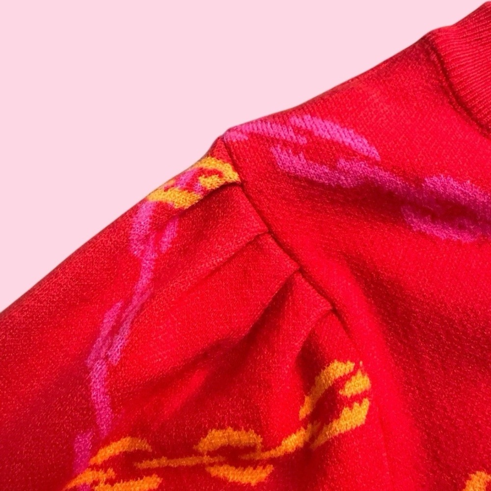 Red Chain Pattern Sweater - Picture 5 of 10